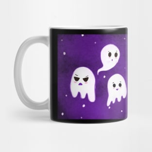 Three Little Ghost in purple halloween edition Mug